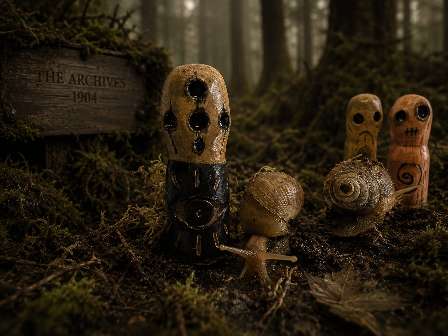 Watcher observed with snails
